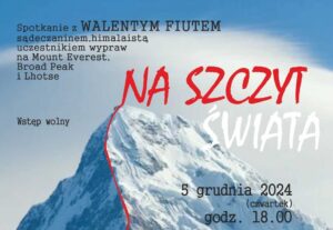 Read more about the article Spotkanie z&nbsp;Walentym Fiutem – sądeczaninem, himalaistą, uczestnikiem wypraw na&nbsp;Mount Everest, Broad Peak i&nbsp;Lhotse