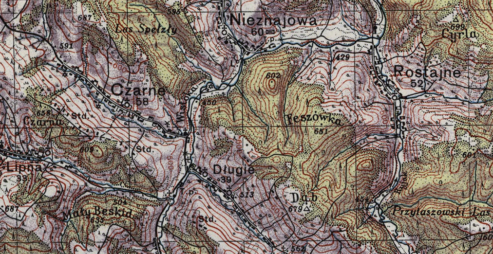 Mapa Jaśliska 1938 http://igrek.amzp.pl/4777